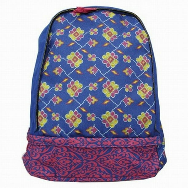 A-Z Customizable School BackpackBlue Half Damask Design A-Z Customizable School BackpackBlue Half Damask Design
